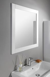 FAVOLO Lustro w ramie 80x80 cm, biały matowy