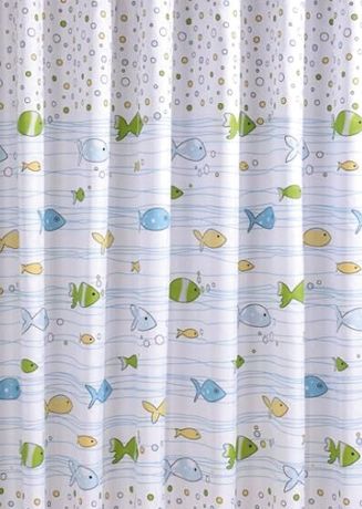 Przejdź do produktu Zasłonka prysznicowa 180x180cm, winyl, ryby