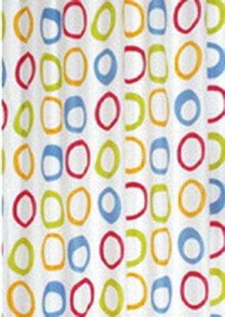 Przejdź do produktu Zasłonka prysznicowa 180x200cm, poliester, koła