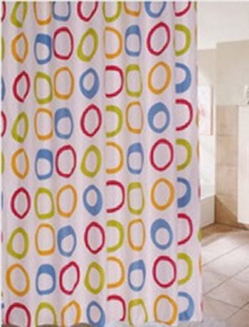Przejdź do produktu Zasłonka prysznicowa 180x200cm, poliester, koła