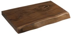 WOODY blat pod umywalkę 90x50 cm, z litego drewna Suar