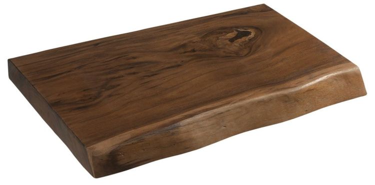 WOODY blat pod umywalkę 90x50 cm, z litego drewna Suar