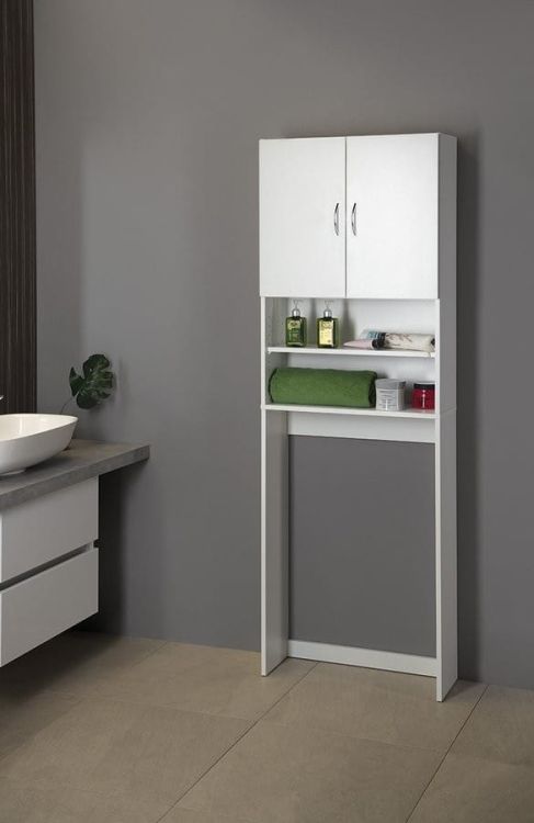 SIMPLEX ECO szafka nad pralką 63x25x190cm, biała