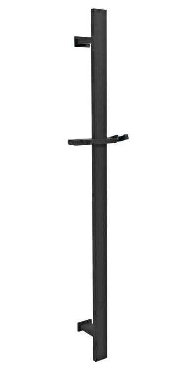 Drążek prysznicowy, posuwny, 600mm, czarny matowy