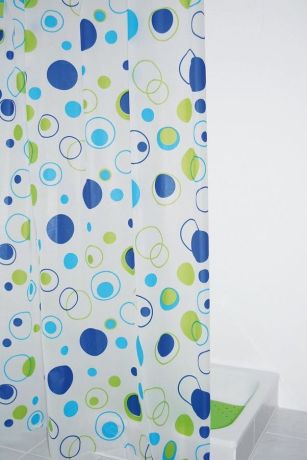 Przejdź do produktu Zasłonka prysznicowa 180x200cm, PEVA, bąbelki