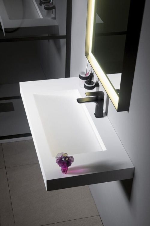 SORT lustro z podświetleniem LED 470x700mm, czarne matowe