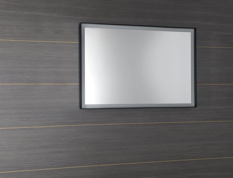 SORT lustro z podświetleniem LED 1000x700mm, czarne matowe