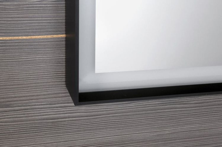 SORT lustro z podświetleniem LED 1000x700mm, czarne matowe