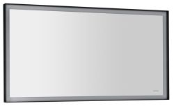 SORT lustro z podświetleniem LED 1200x700mm, czarne matowe
