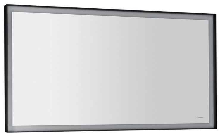 SORT lustro z podświetleniem LED 1200x700mm, czarne matowe