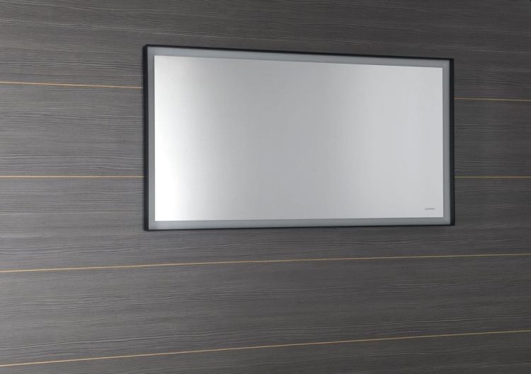 SORT lustro z podświetleniem LED 1200x700mm, czarne matowe