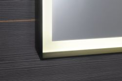 SORT lustro z podświetleniem LED 1200x700mm, czarne matowe