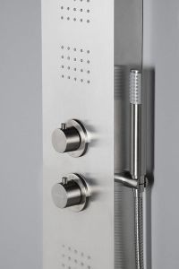 PRESTIGE panel prysznicowy 200x1400 mm z baterią termostatyczną, stal nierdzewna