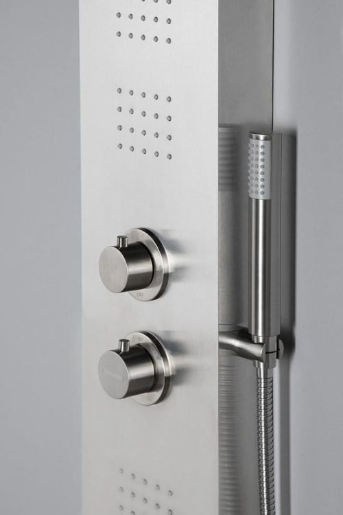 PRESTIGE panel prysznicowy 200x1400 mm z baterią termostatyczną, stal nierdzewna