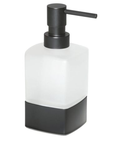 Przejdź do produktu LOUNGE dozownik mydła do postawienia, 280 ml, szkło mleczne, czarny mat