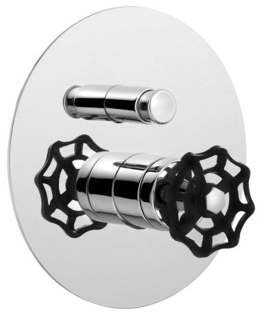 Przejdź do produktu INDUSTRY bateria prysznicowa podtynkowa, 2 wyjścia, chrom/czarny