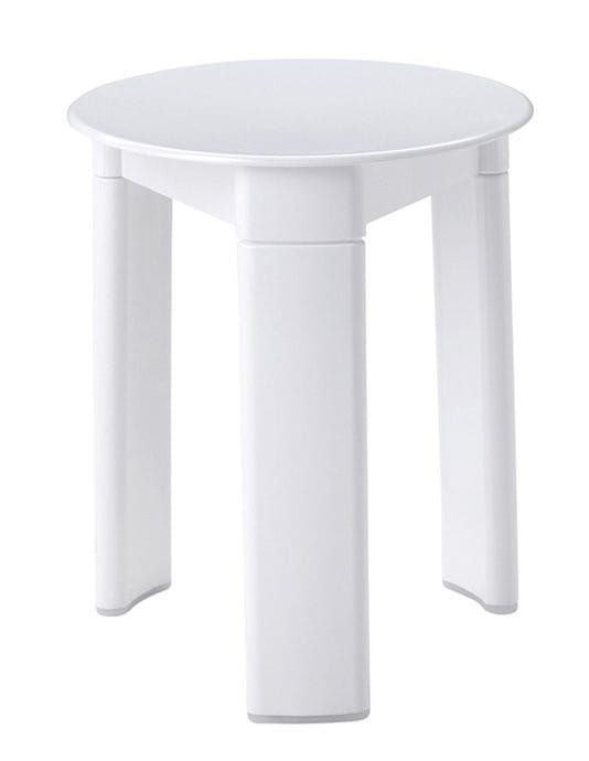 TRIO taboret łazienkowy, średnica 33x40 cm, biały