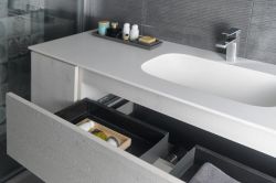 Szafka umywalkowa TREOS 145, dąb Polar