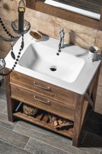 Szafka umywalkowa WESTERN 77, świerk bejcowany