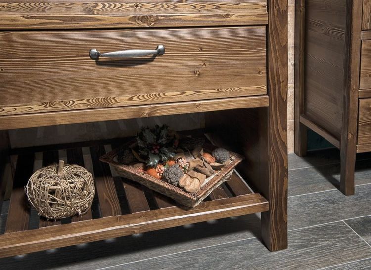 Szafka umywalkowa WESTERN 77, świerk bejcowany