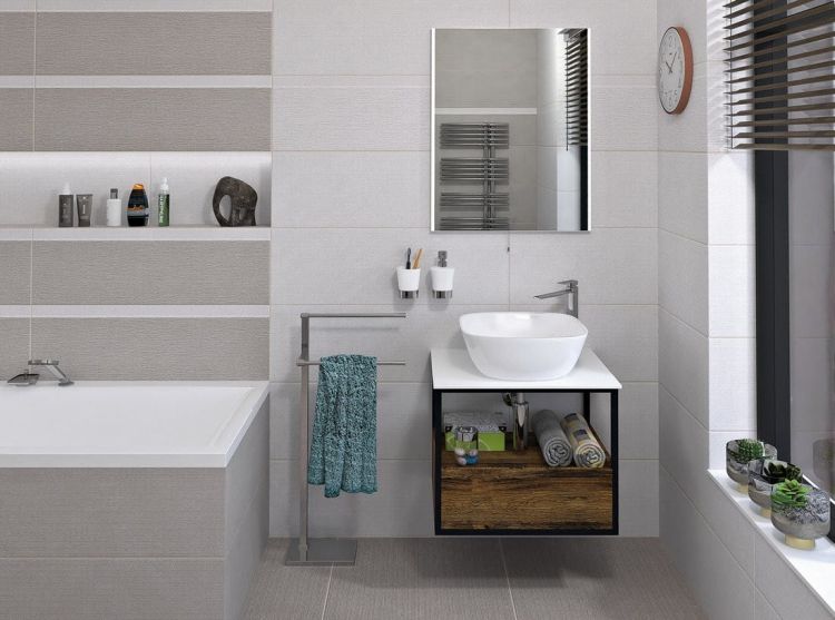 SKARA blat Rockstone 595x12x470 mm, biała matowa