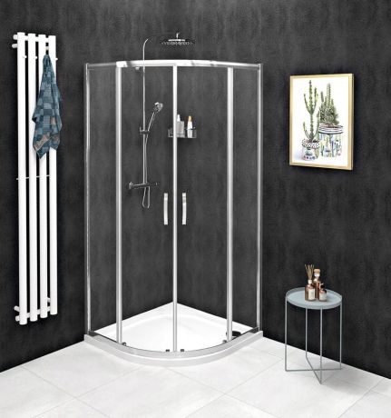 Przejdź do produktu SIGMA SIMPLY kabina prysznicowa półokrągła 800x800mm, R550, szkło czyste