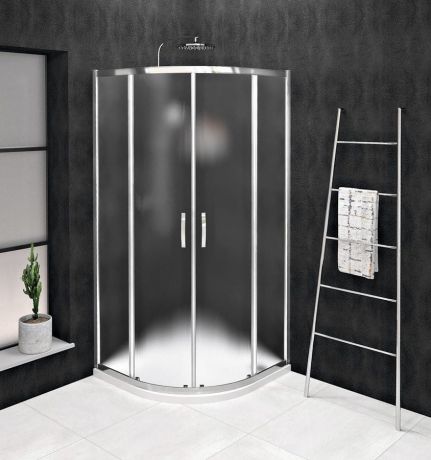 Przejdź do produktu SIGMA SIMPLY kabina prysznicowa półokrągła 800x800mm, R550, Brick szkło