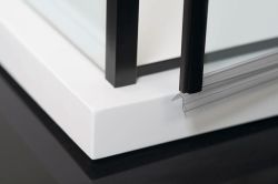 Zoom Line Black prostokątna kabina narožna 800x800mm wariant L/P