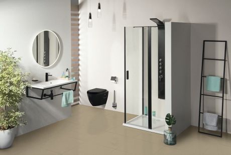 Przejdź do produktu ZOOM BLACK kabina prysznicowa 1200x1000mm wariant L/P