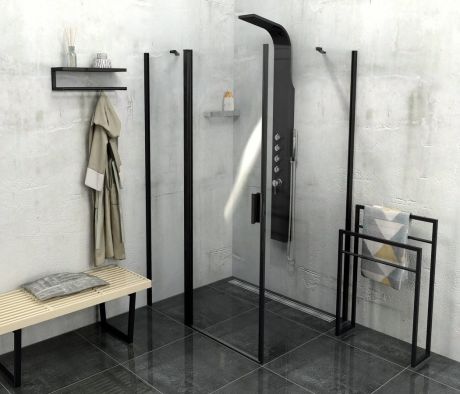 Przejdź do produktu ZOOM BLACK kabina prysznicowa 1100x800mm wariant L/P