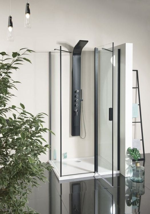 Zoom Line Black prostokątna kabina prysznicowa 1100x900mm wariant L/P