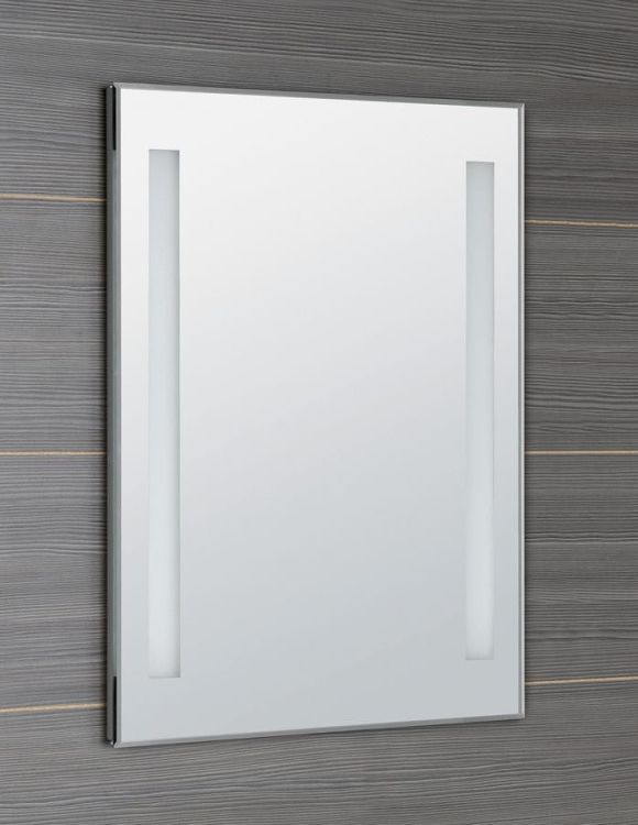 lustro z podświetleniem LED 60x80cm, przełącznik przyciskowy