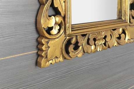 Przejdź do produktu SAMBLUNG Lustro w ramie, 60x80cm, złoto