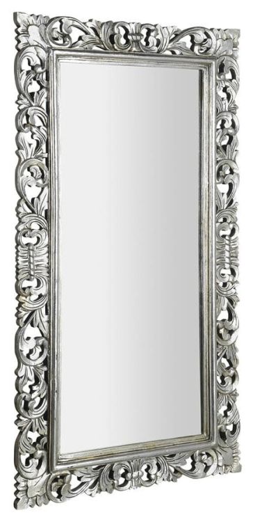 SCULE Lustro w ramie, 80x150cm, srebro Antique