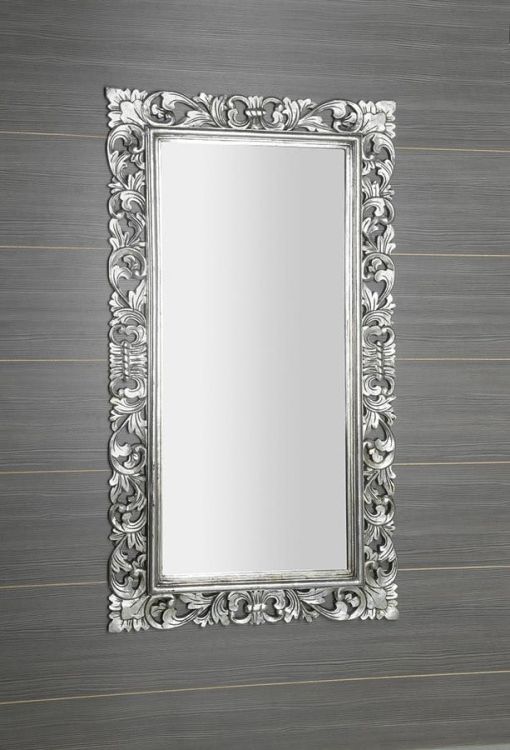 SCULE Lustro w ramie, 80x150cm, srebro Antique