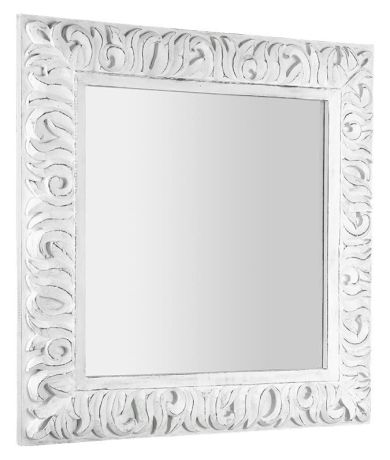 Przejdź do produktu ZEEGRAS Lustro w ramie, 90x90cm, biały