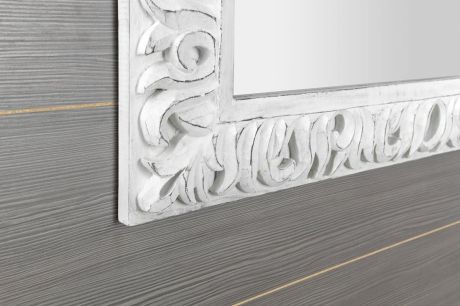 Przejdź do produktu ZEEGRAS Lustro w ramie, 90x90cm, biały