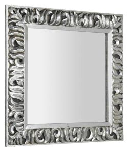 ZEEGRAS Lustro w ramie, 90x90cm, srebro Antique