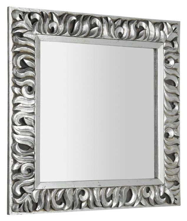 ZEEGRAS Lustro w ramie, 90x90cm, srebro Antique