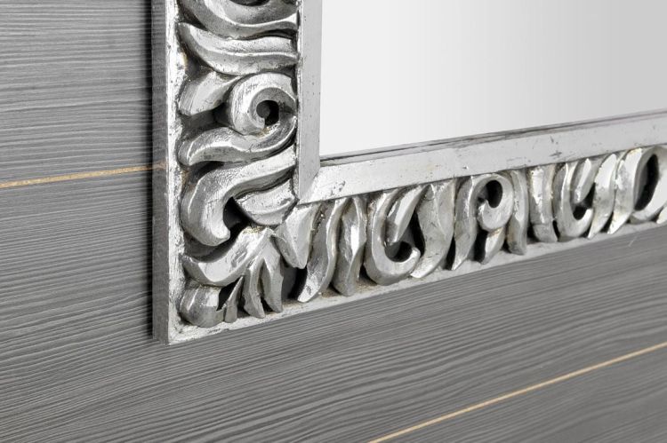 ZEEGRAS Lustro w ramie, 90x90cm, srebro Antique