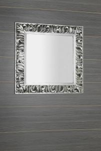 ZEEGRAS Lustro w ramie, 90x90cm, srebro Antique