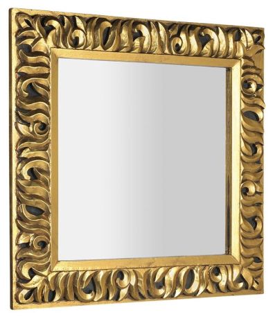 Przejdź do produktu ZEEGRAS Lustro w ramie, 90x90cm, złoto