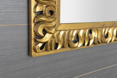 Przejdź do produktu ZEEGRAS Lustro w ramie, 90x90cm, złoto