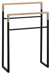 SKA Wieszak na ręcznik, 550x800x200mm, czarny matowy/dąb