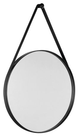 Przejdź do produktu Okrągłe lustro ORBITER z paskiem, ø 70cm, czarny mat