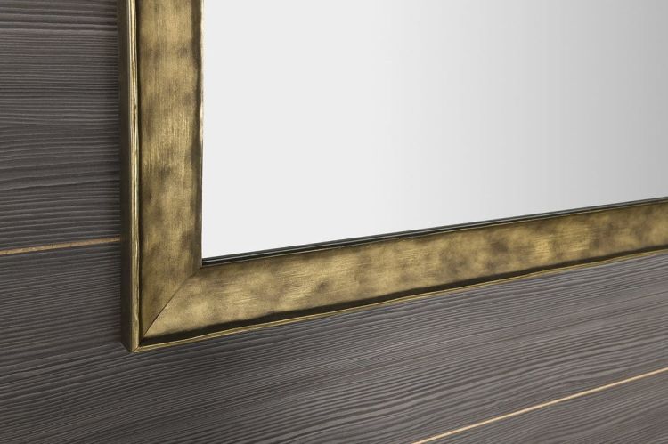BERGARA lustro w drewnianej ramie 742x942mm, złoto