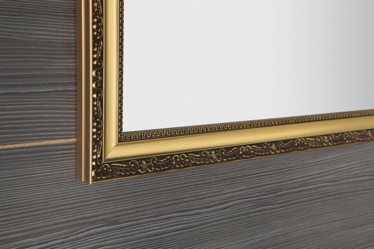BOHEMIA lustro w drewnianej ramie 589x989mm, złoto