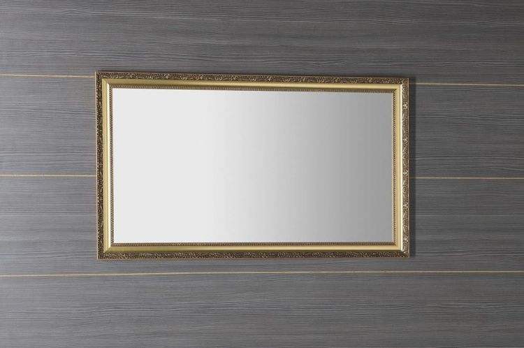 BOHEMIA lustro w drewnianej ramie 589x989mm, złoto