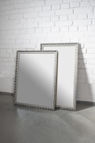 Przejdź do produktu MELISSA lustro w drewnianej ramie 572x972mm, srebrny