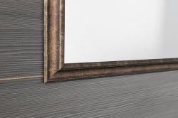 ROMINA lustro w drewnianej ramie 580x980mm, brązowa patyna